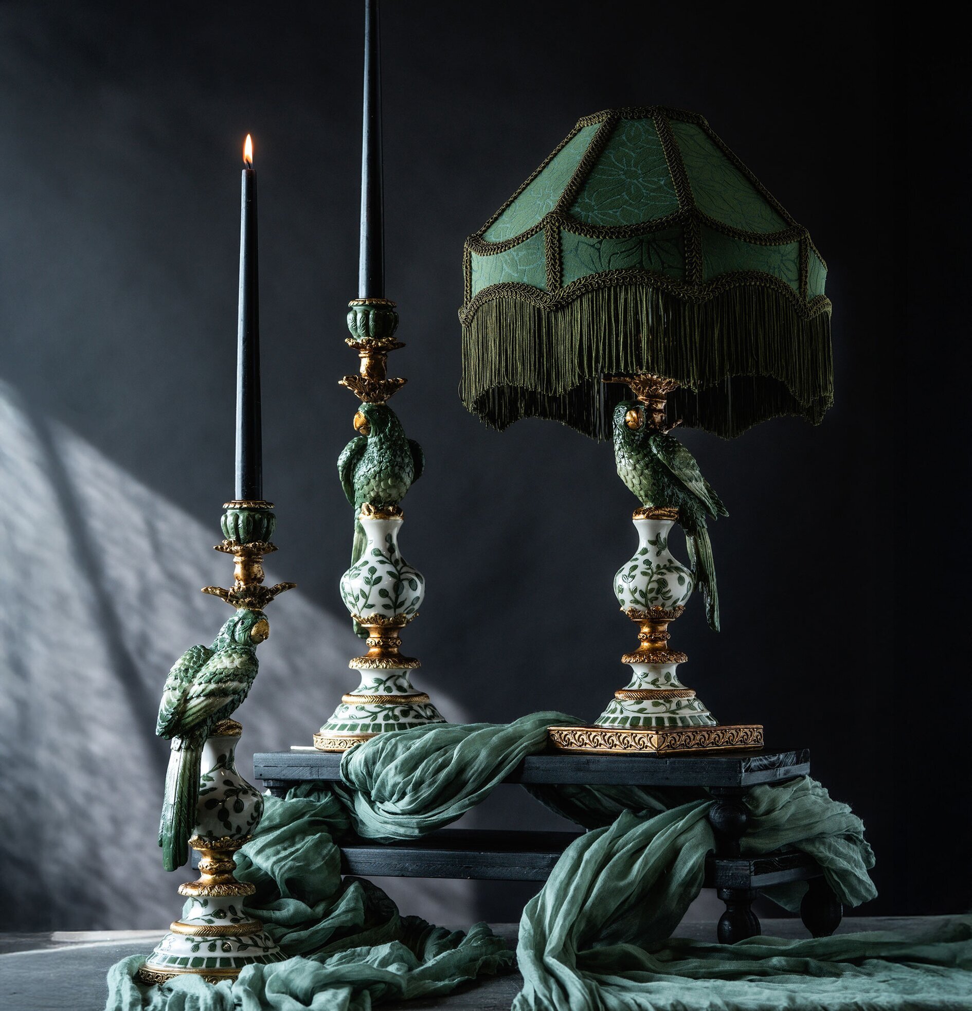 Lampfot Papegoja Grön A Lot Decoration Lampor Taklampor Golvlampor Bordslampor LED-lampor Ledlampor Fönsterlampor Ljusslingor för dekoration