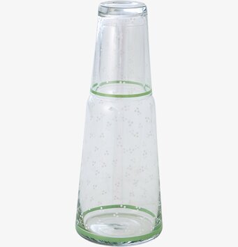 Karaff med dricksglas från Rice med dekorativa prickar