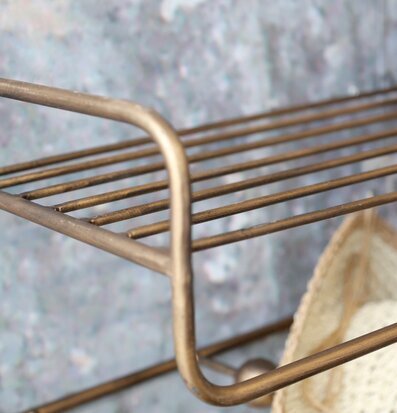 Hatthylla Antik Mässing Chic Antique Knoppar Väggknoppar Klädhängare Vägghyllor