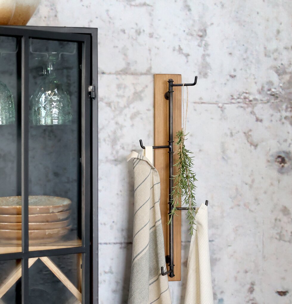 Klädhängare Natur/Svart Chic Antique Knoppar Väggknoppar