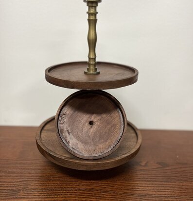 Våningsfat Trä Brun/Mässing (fynd-id 1) A Lot Decoration