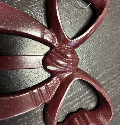 Ljusstake Rosett - Vinröd (fynd-id 1) Rice