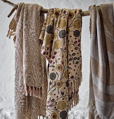 Pläd Eydis Natur Bloomingville Täcken, filtar, plädar och överkast Filtar Plädar Överkast