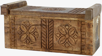 Träbox Med Mönster Chic Antique Förvaringslådor och korgar Boxar Förvaringsboxar Porslinsboxar Trälådor Smyckesboxar i porslin Förvaringsbrickor