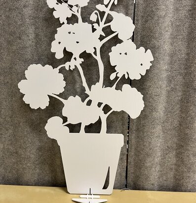 #ÄlskaPlåt Pelargon Stor Vit (fynd-id 1) Älskaplåt