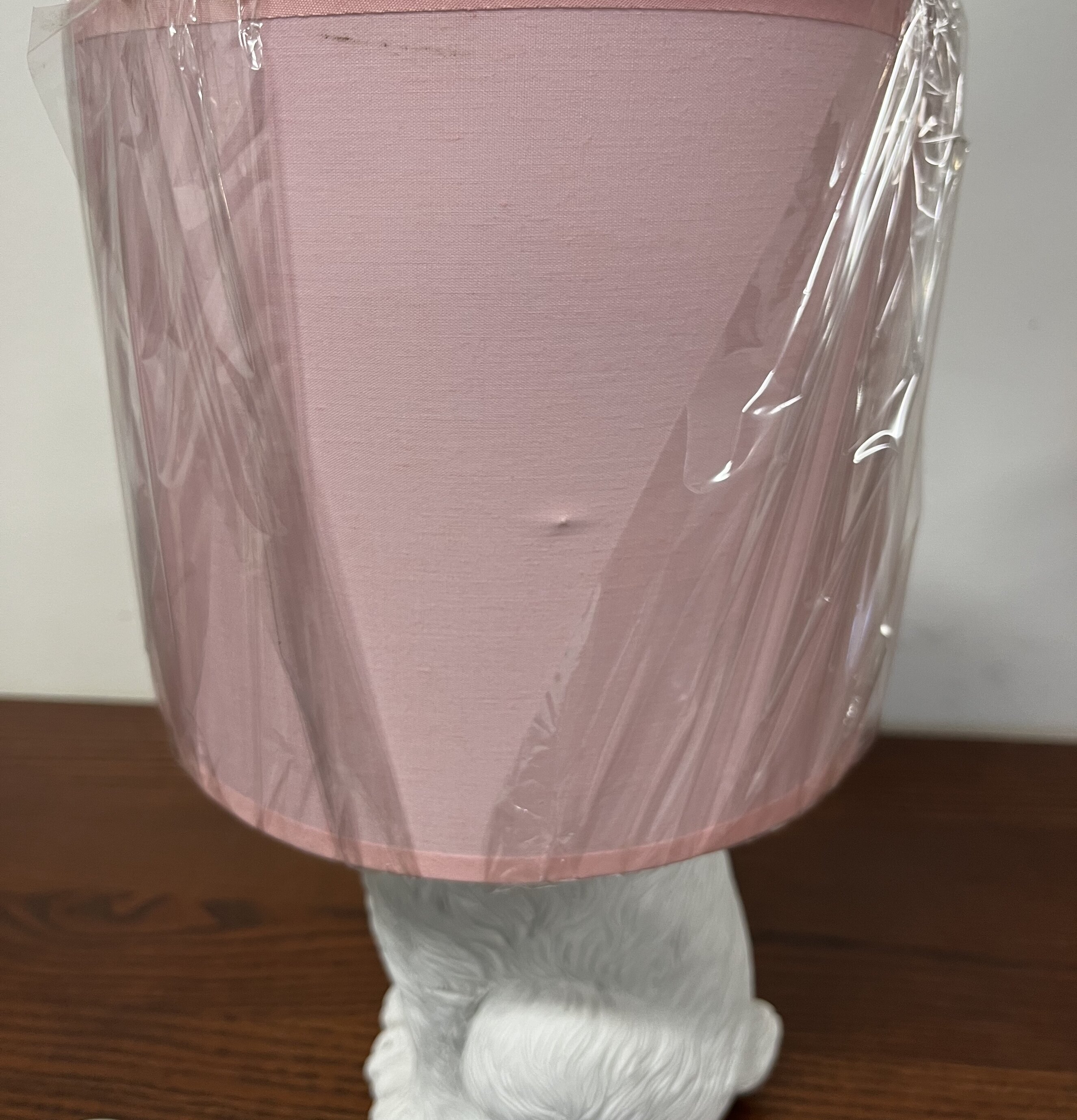 Bordslampa Kanin / Hiding Rabbit - Vit/Rosa (fynd-id 1) Clayre & Eef