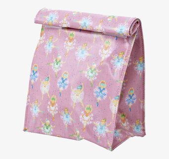 Lunchbag Isolerad från Rice med ballerinafigurer och prickar