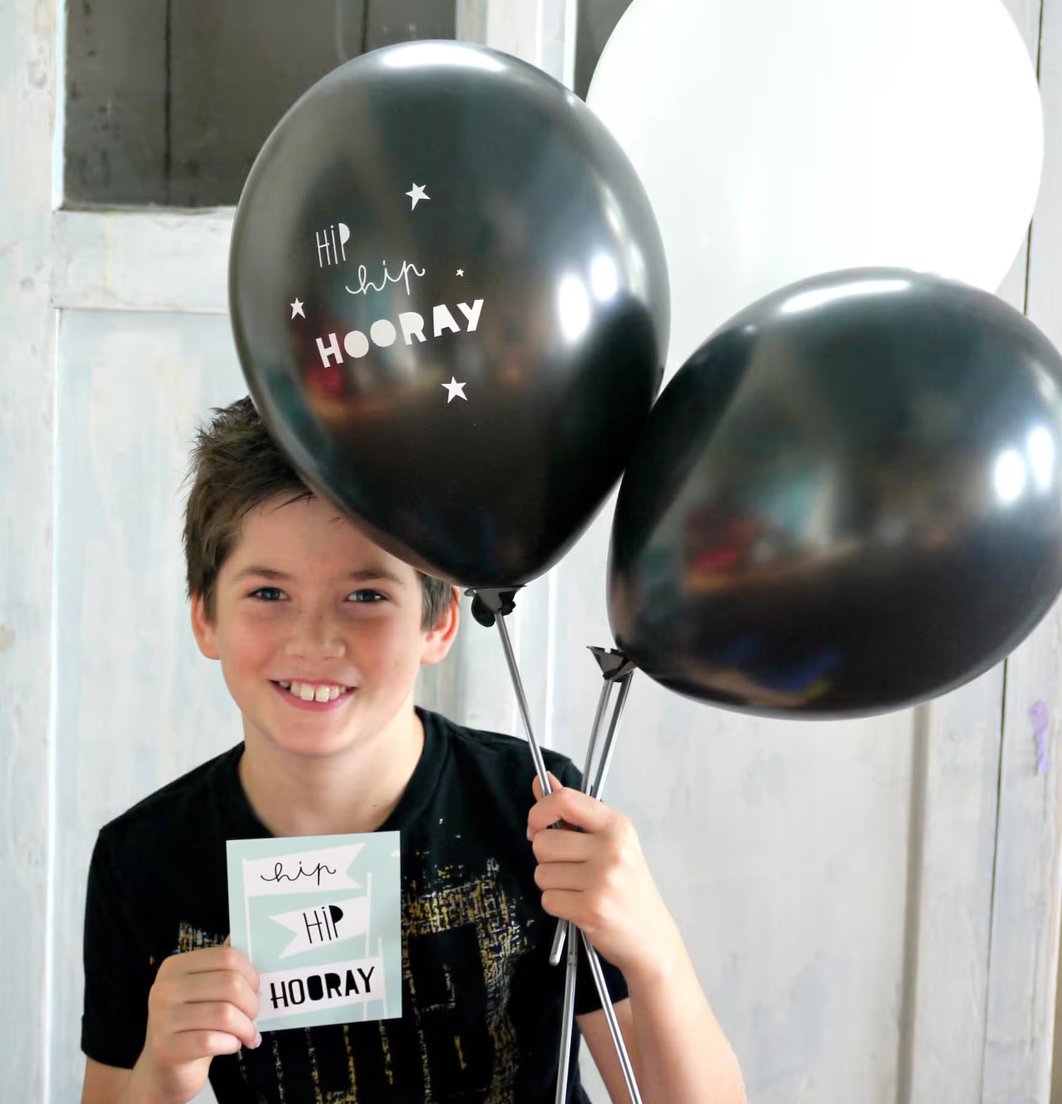 Ballongpinnar 6-Pack Svart från A Little Lovely Company