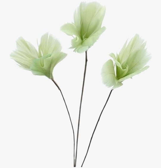 Fjäder Trådad Blom Lime A Lot Decoration Övrig prydnad/dekoration för inredning innemiljö