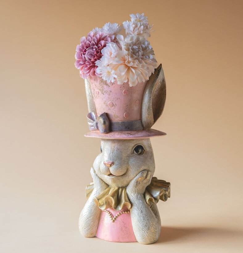 Byst Kanin Hatt Cirkus A Lot Decoration Kaniner för prydnad/dekoration Prydnadskaniner Dekorationskaniner Bunnys dekoration