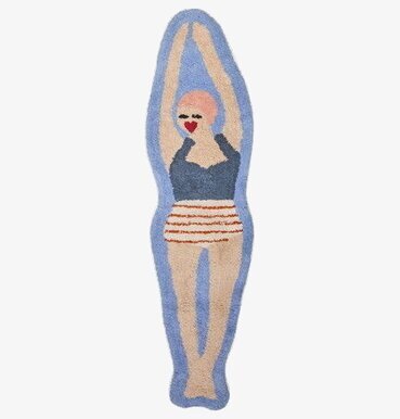 Matta Retro Swimster Blue Rice Mattor (ej dörrmatta)