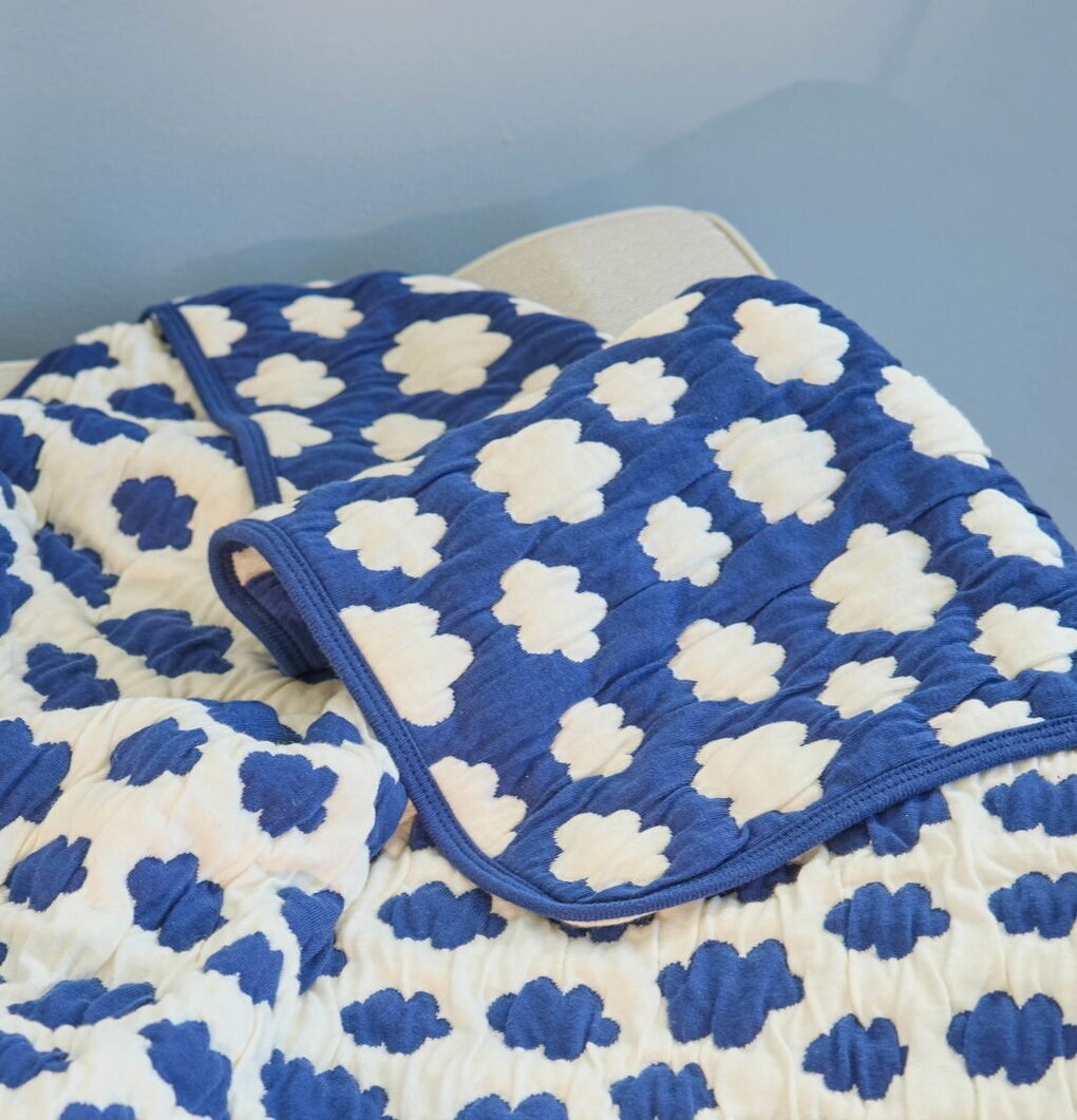 Liten Bomullspläd Clouds Rice Täcken, filtar, plädar och överkast Filtar Plädar Överkast