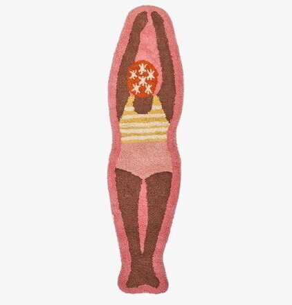 Matta Retro Swimster Pink Rice Mattor (ej dörrmatta)