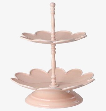 Våningsfat Soft Pink Rice Tårt-/kakfat Tårtfat Kakfat