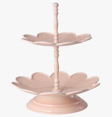 Våningsfat Soft Pink Rice Tårt-/kakfat Tårtfat Kakfat