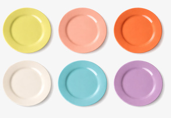 Tallrikar 6-Pack - Glory Days Colors Rice Djupa tallrikar (ej skål) Desserttallrikar Assietter Barntallrikar Picknicktallrikar