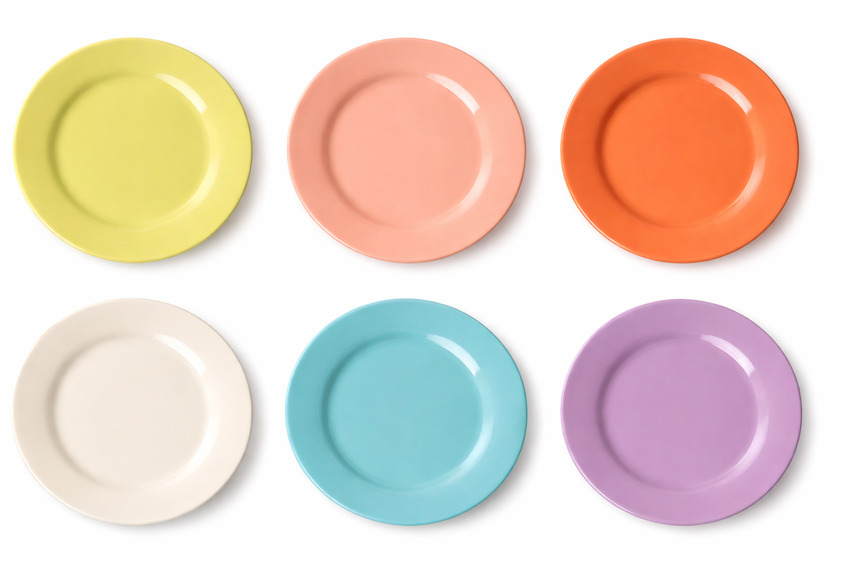 Tallrikar 6-Pack - Glory Days Colors Rice Djupa tallrikar (ej skål) Desserttallrikar Assietter Barntallrikar Picknicktallrikar