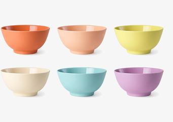 Skålar Melamin 6-Pack - Glory Days Colors Rice att äta ur tilltugg Såskannor/Vispskål Skål servering Matlådor