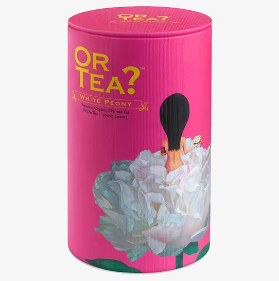 White Peony Löste 50g från Or Tea i rosa cylinderburk