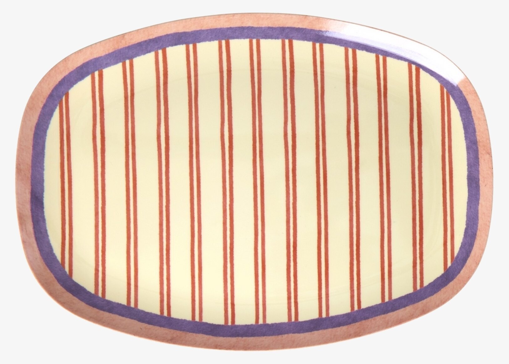 Tallrik Melamin Stripey Love Print Rice Tallrikar Djupa tallrikar (ej skål) Desserttallrikar Assietter Barntallrikar Picknicktallrikar