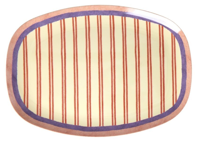Tallrik Melamin Stripey Love Print Rice Tallrikar Djupa tallrikar (ej skål) Desserttallrikar Assietter Barntallrikar Picknicktallrikar