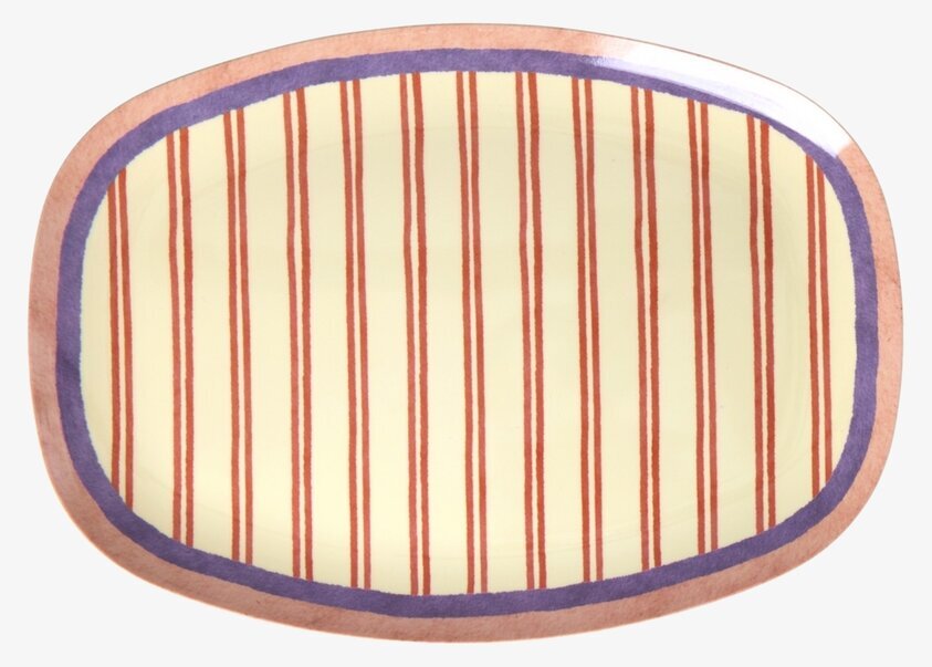 Tallrik Melamin Stripey Love Print Rice Tallrikar Djupa tallrikar (ej skål) Desserttallrikar Assietter Barntallrikar Picknicktallrikar