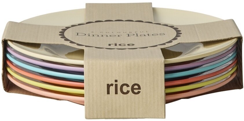 Assietter Melamin 6-Pack - Glory Days Colors Tallrikar Rice Djupa tallrikar (ej skål) Desserttallrikar Barntallrikar Picknicktallrikar