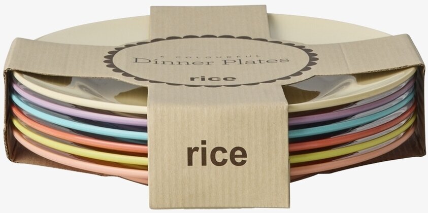 Assietter Melamin 6-Pack - Glory Days Colors Tallrikar Rice Djupa tallrikar (ej skål) Desserttallrikar Barntallrikar Picknicktallrikar