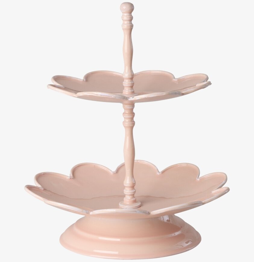 Våningsfat Soft Pink Rice Tårt-/kakfat Tårtfat Kakfat