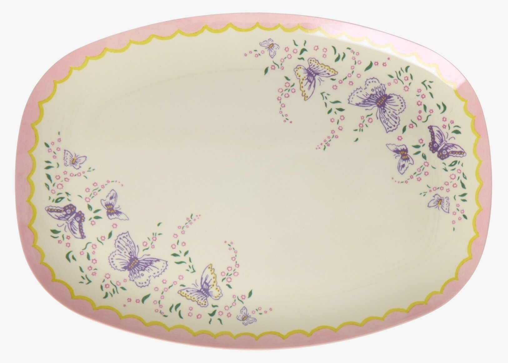 Tallrik Melamin Spread Your Wings Print Rice Tallrikar Djupa tallrikar (ej skål) Desserttallrikar Assietter Barntallrikar Picknicktallrikar