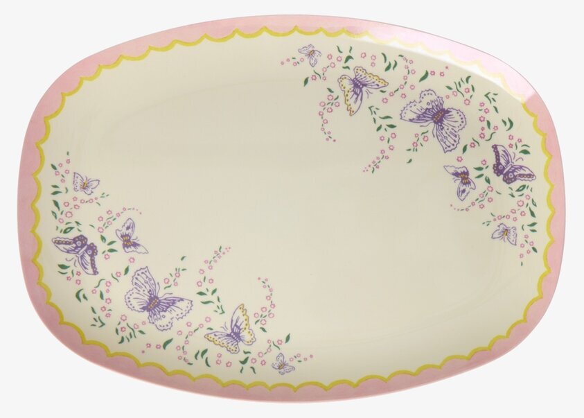 Tallrik Melamin Spread Your Wings Print Sale price Rice Tallrikar Djupa tallrikar (ej skål) Desserttallrikar Assietter