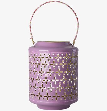 Foto: Lila metalllanterna med perforerat mönster 55