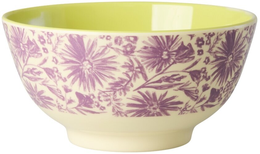 Skål Flower Press Print Rice Skålar att äta ur tilltugg Såskannor/Vispskål servering Matlådor Förvaring av lunch/mat