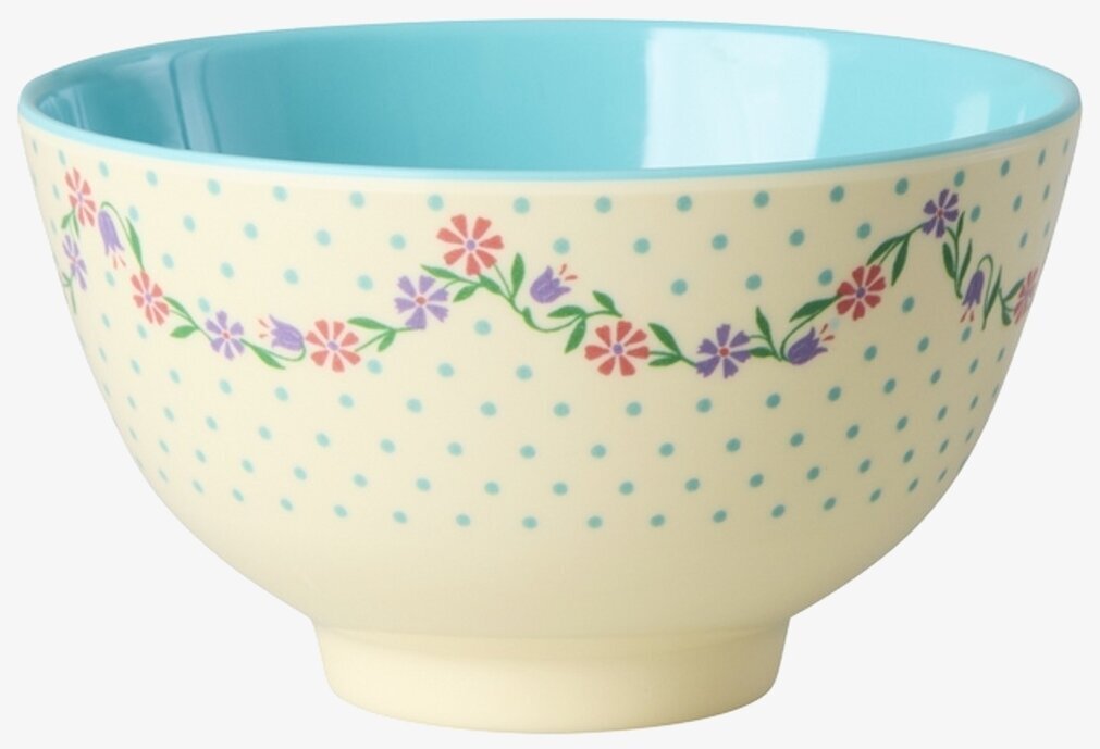 Liten Skål Dots and Flowers Print Rice Skålar att äta ur tilltugg Såskannor/Vispskål servering Matlådor Förvaring