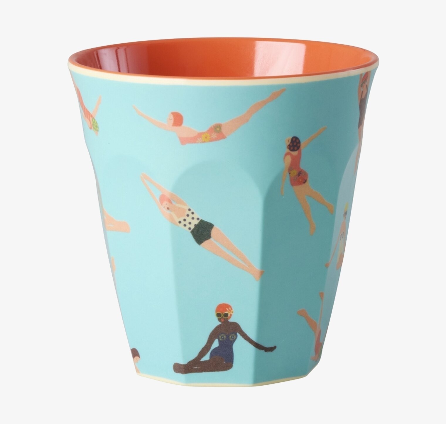 Melaminmugg Retro Swimster Print Rice Melaminmuggar Lattemuggar i melamin Melaminkoppar