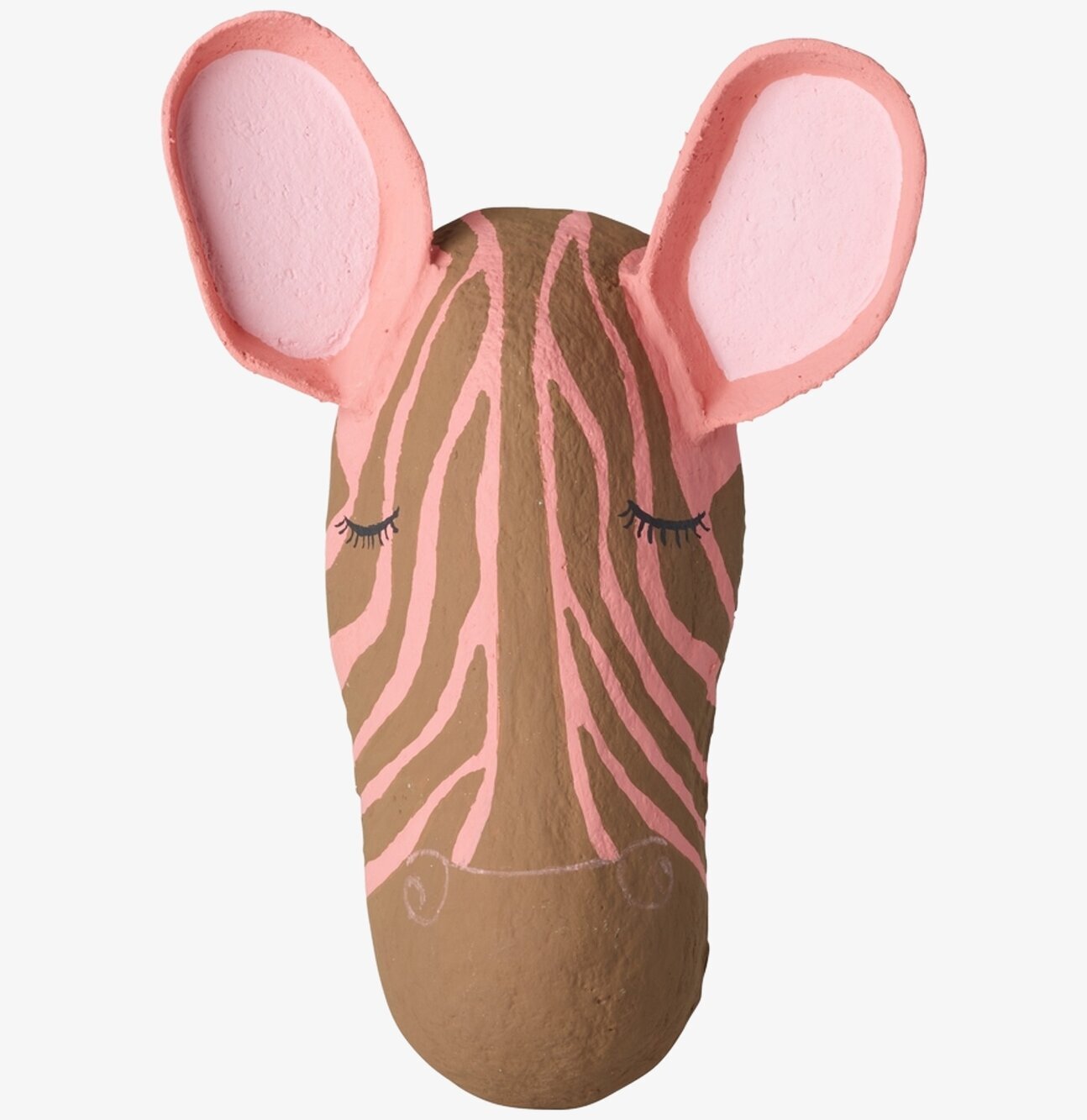 Väggdekoration Zebra Papier-maché Rosa Rice Väggskyltar Posters Affischer Plåttavlor Plåtskyltar Tavlor Kalenderhängare Väggtroféer Paper Mache för