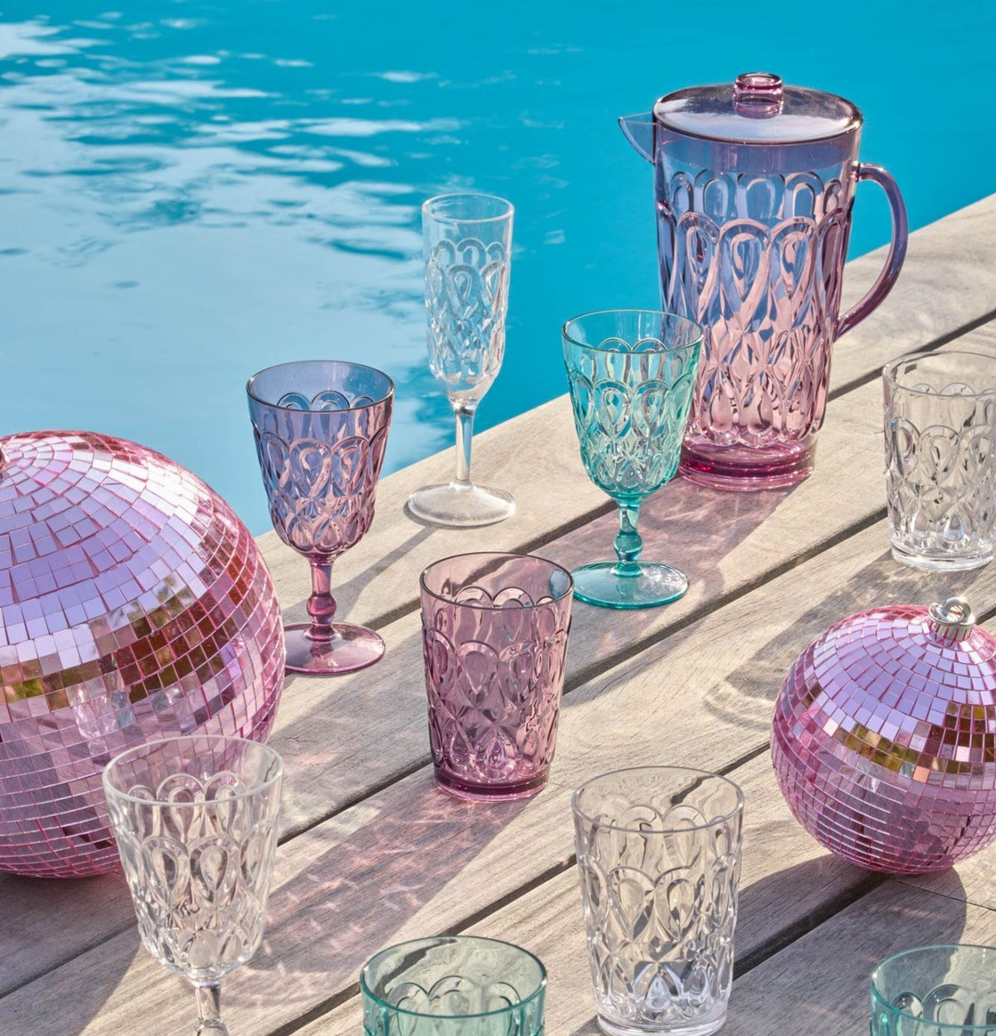 Kanna Swirly Soft Plum Rice Kannor Tekannor (ej termos) Cooler tank med kran Glasburkar Vinboxar Glasflaskor