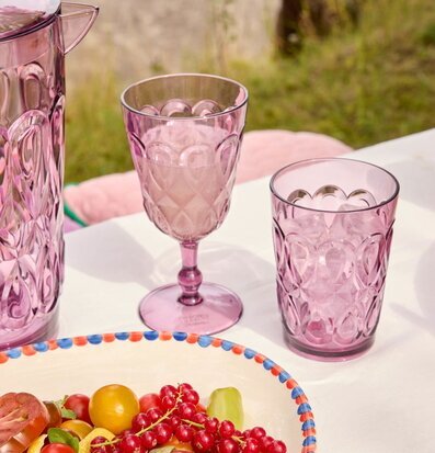 Glas Swirly Soft Plum Rice Dryckesglas Dricksglas för dryck Plastglas