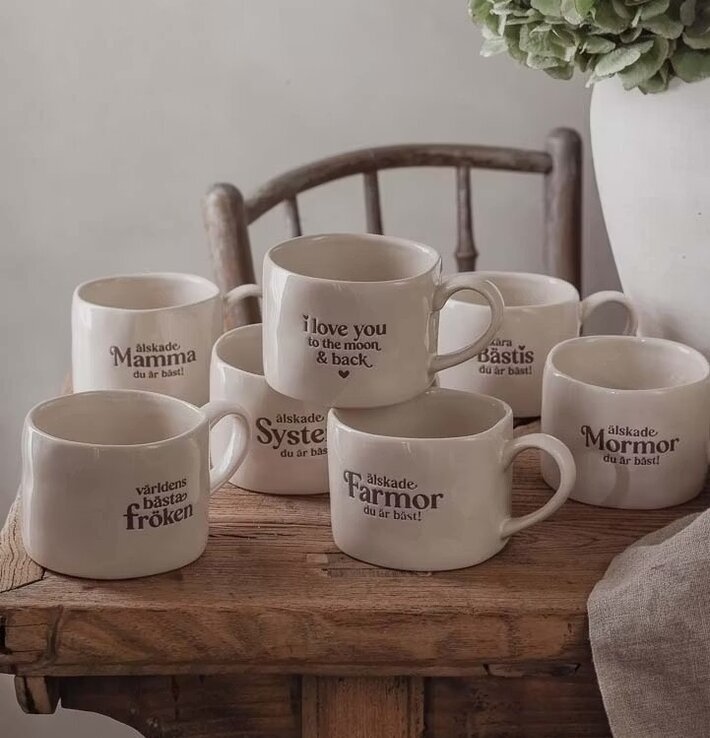 Mugg - Kära Bästis, Du Är Bäst! Majas Cottage Muggar/koppar i porslin, keramik, papper eller biologiskt