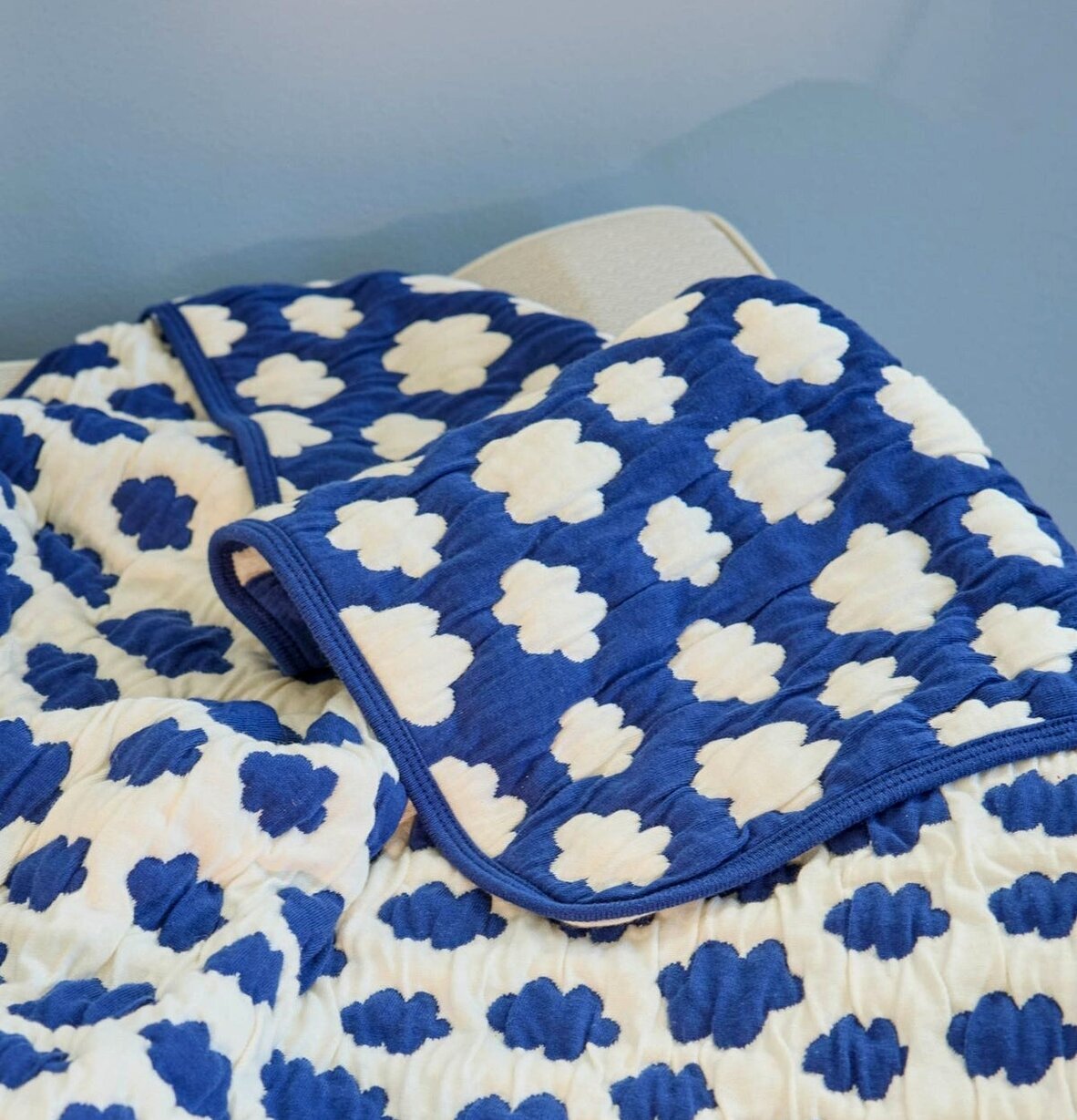 Liten Bomullspläd Clouds Rice Täcken, filtar, plädar och överkast Filtar Plädar Överkast