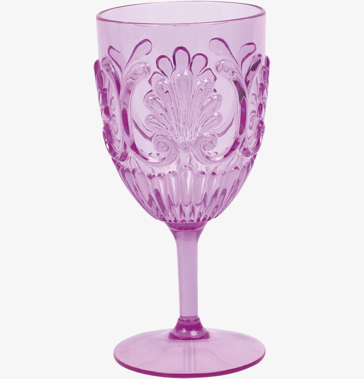 Vinglas Lavender från Rice i hållbar plast med lavendelfärg