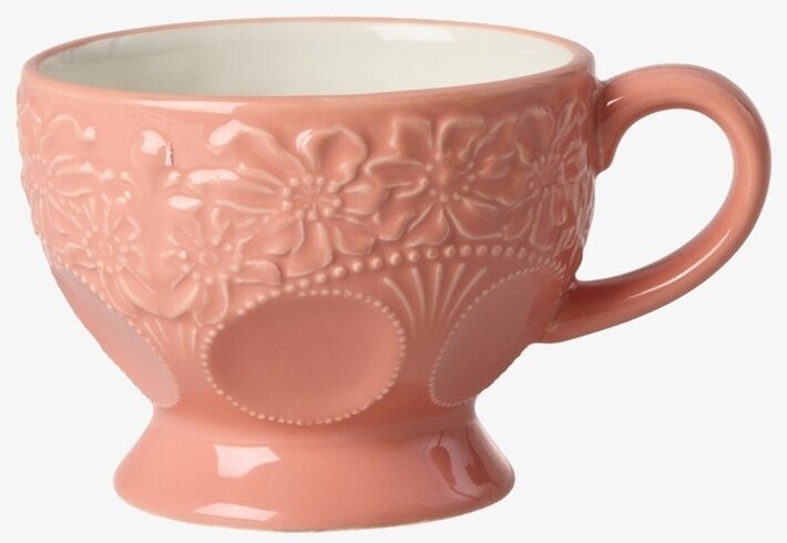 Keramikmugg Relief Korall Rice Muggar/koppar i porslin, keramik, papper eller biologiskt material organiskt ekologiskt Termomuggar utan