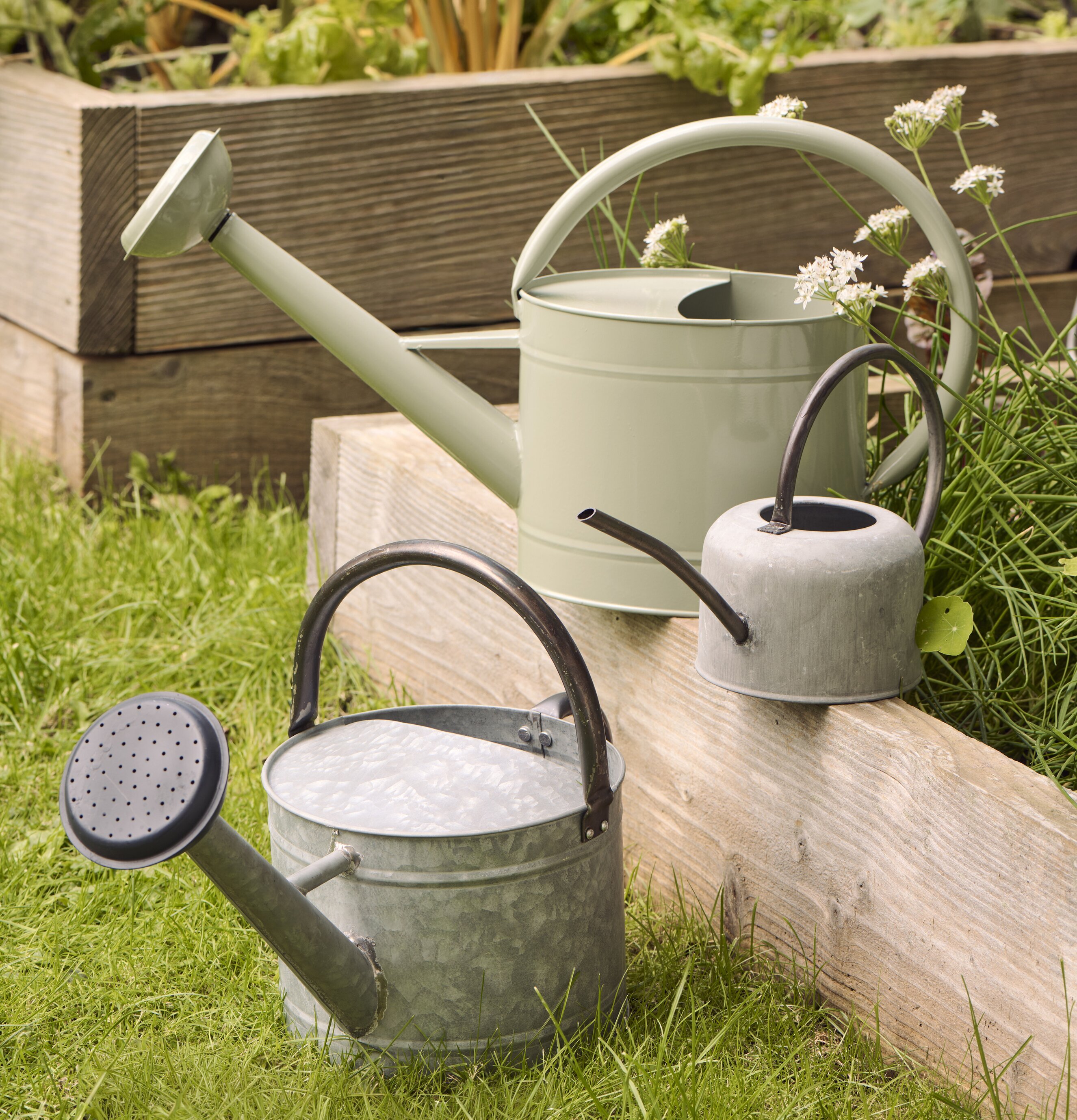 Vattenkanna Grå 0,9 liter IB Laursen Vattenkannor för inomhusbruk utomhusbruk