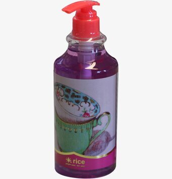 Diskmedel Lavendel från Rice i genomskinlig flaska med pump