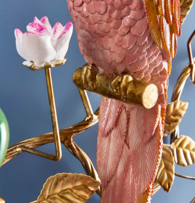 Väggljusstake Papegoja Orange/Guld Werner Voss Ljusstakar Adventsstakar Ljushållare Ljushyllor