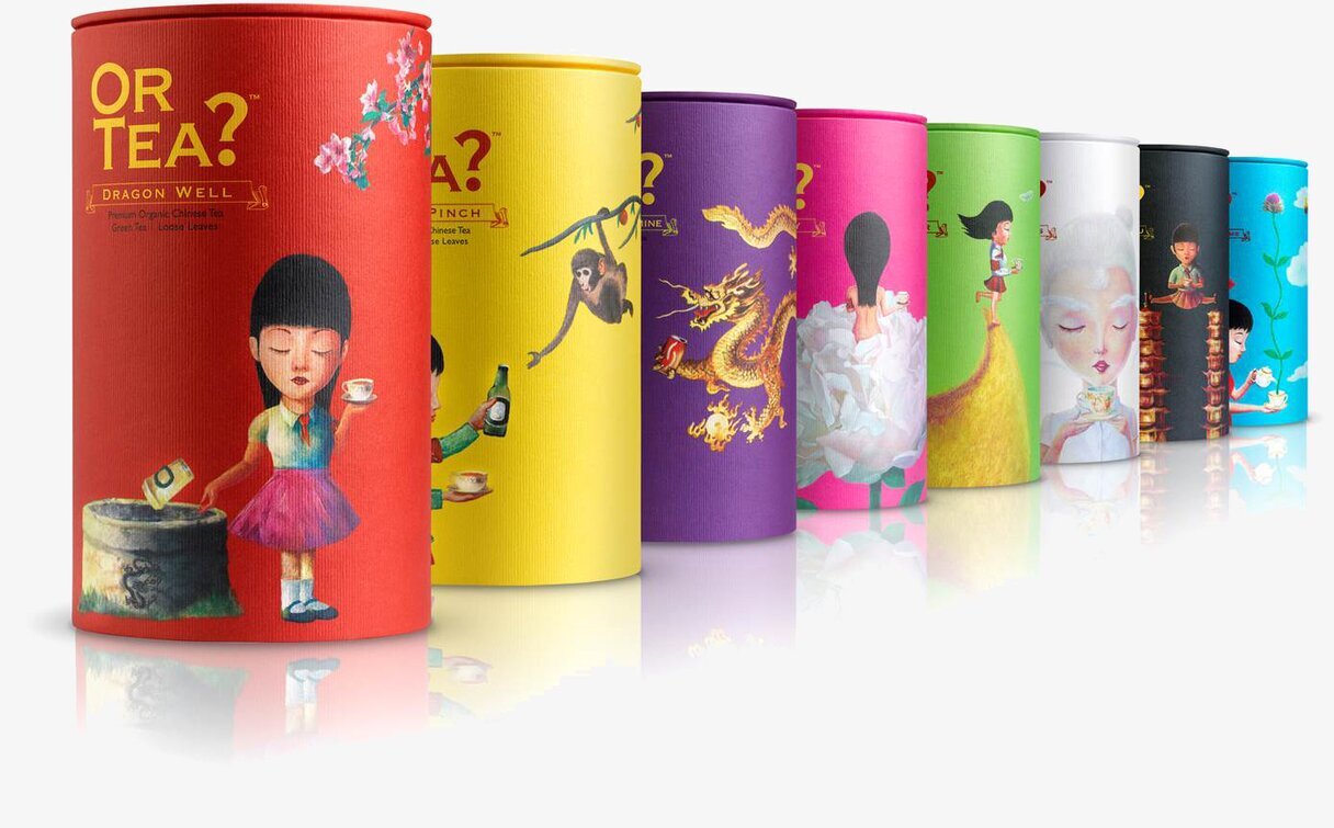 Dragon Well Löste 100g från Or Tea i röd cylinderförpackning