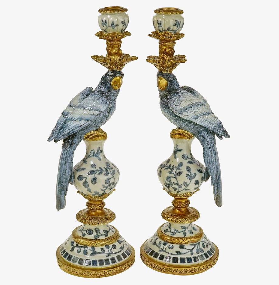 Ljusstake Papegoja Blå Werner Voss Ljusstakar Adventsstakar Ljushållare Ljushyllor