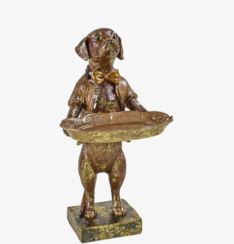 Hundbutler med fat Werner Voss Serveringsbrickor Brickset Serveringsfat Övrig prydnad/dekoration för inredning innemiljö