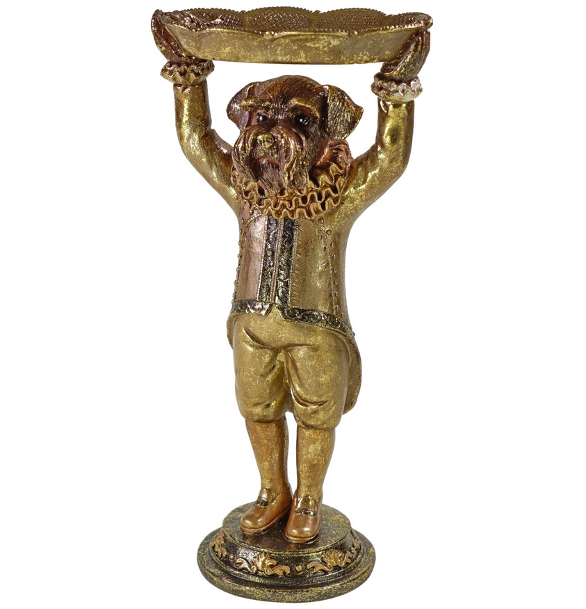 Sir Winston – Hundstaty med fat Werner Voss Serveringsbrickor Brickset Serveringsfat Övrig prydnad/dekoration för inredning innemiljö