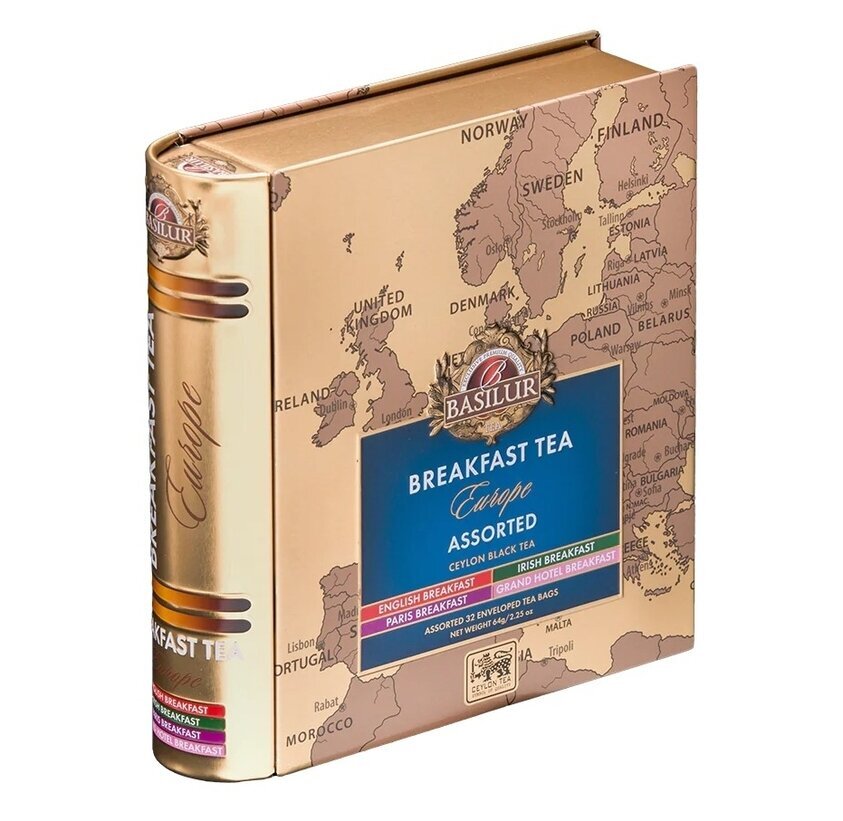 Basilur Breakfast Tea - Europe Plåtburkar Metallburkar